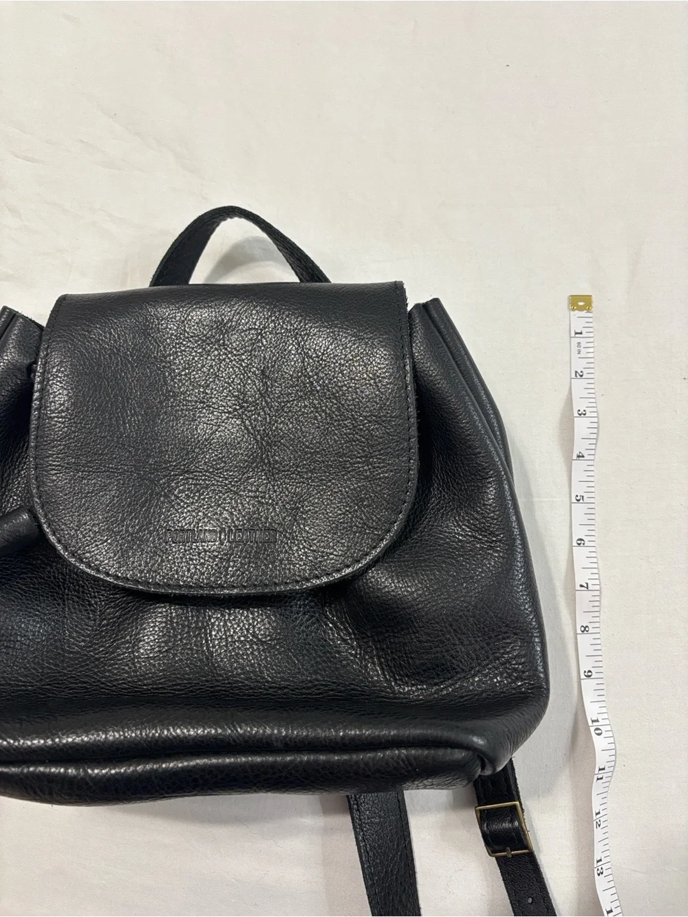 Portland Leather Goods Bucket Backpack in Pebbled Black